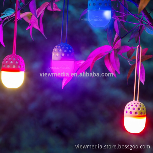 VM-BT106 stereo audio flashing colorful led lamp light waterproof Bluetooth speaker